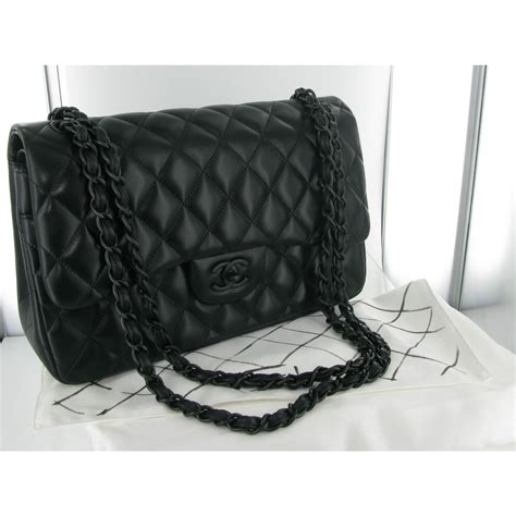 chanel black on black hardware|Chanel handbags black.